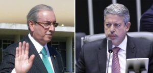 O ex-presidente da Câmara dos Deputados Eduardo Cunha e o atual Arthur Lira (PP/AL)