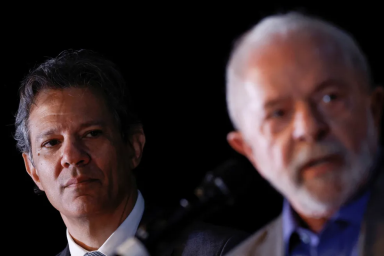 O presidente Lula (PT) e o Ministro da Fazenda Fernando Haddad (PT)