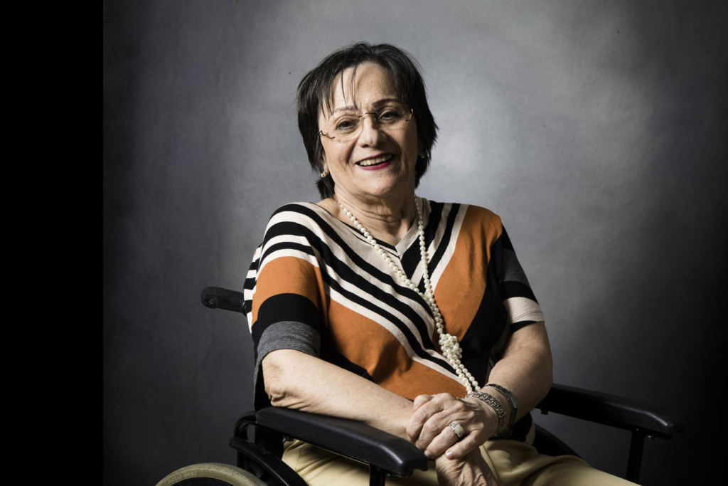 Maria da Penha ficou paraplégica depois de ter levado um tiro nas costas enquanto dormia. Foto: Jarbas Oliveira